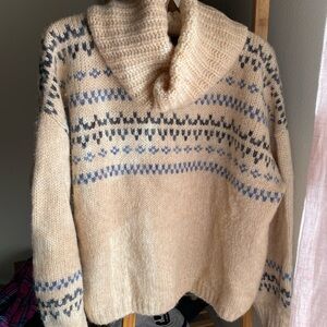 Madewell Fair Isle Print Turtleneck Sweater